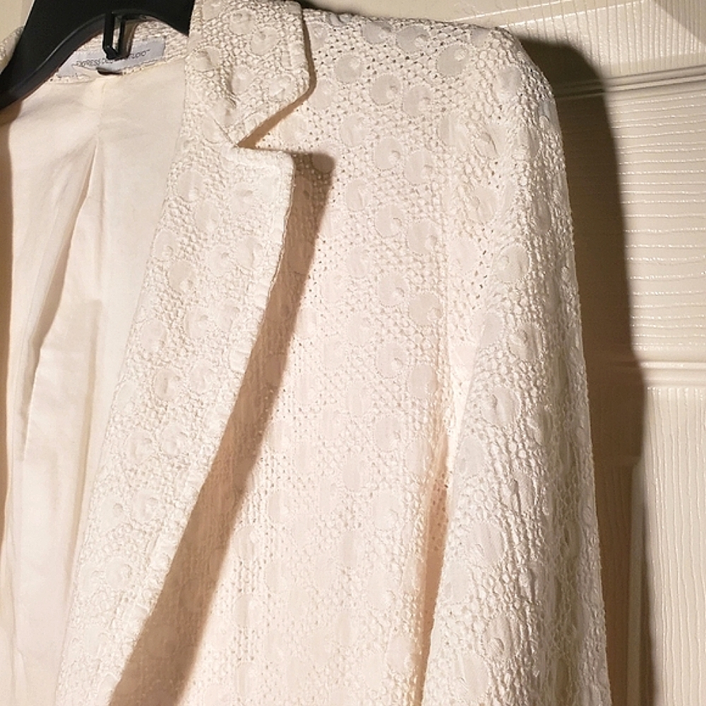 Express Design Studio Cotton Lace Blazer - Picture 2 of 6
